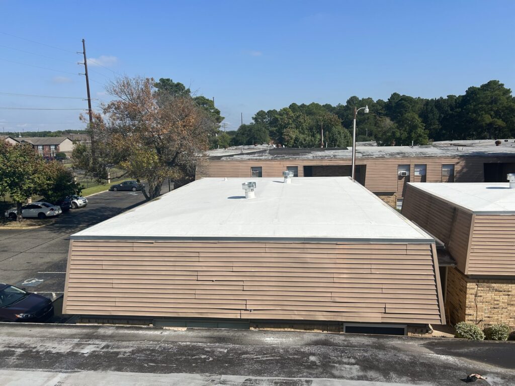 Commercial TPO roof installed by Blue Note Pros in Shreveport, LA